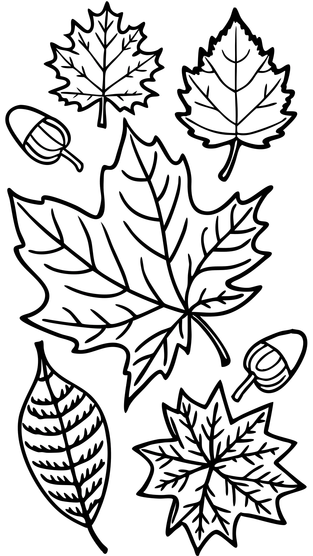 fall leaf coloring page